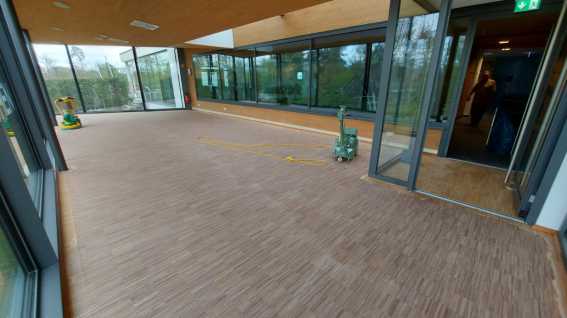 Parkettrenovierung Aqwa Bäder- & Saunapark Walldorf